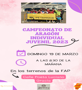 CAMPEONATO DE ARAGÓN INDIVIDUAL JUVENIL 2023